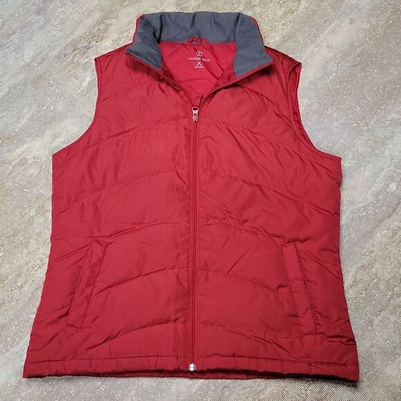LANDS END WOMENS DOWN VEST SIZE M 10-12 - Picture 2 of 6